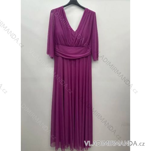 Langes trägerloses Pailletten-Partykleid für Damen (Einheitsgröße S/M) ITALIAN FASHION IMPSH233348