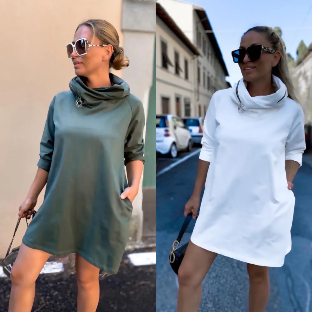 Tunika mit langen Ärmeln zum Binden für Damen (S/M, Einheitsgröße) ITALIAN FASHION IMPLI2234663