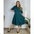 Kleid Oversize Kurzarm Damen (4XL/5XL ONE SIZE) ITALSKÁ MÓDA IM422FLUFF