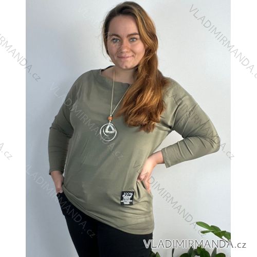 Langarm-Tunika für Damen mit Übergröße (UNI XL-2XL) ITALIAN FASHION IM720050