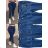 Plus Size Lange Stretchhose (3XL/4XL ONE SIZE) ITALIAN FASHION IMWT23205 52/54 blauer Jeansstoff