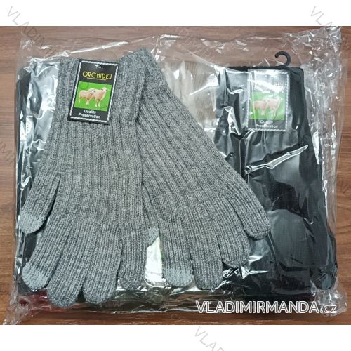 Warme Winterstrickhandschuhe für Herren (EINHEITSGRÖSSE) ORCHIDEJ ORC24AJ-248-15