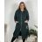 Strickjacke / Hoodie Baumwolle Damen (Uni M / XL) Italienische Mode IM420360 56/58 Wein