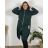 Strickjacke / Hoodie Baumwolle Damen (Uni M / XL) Italienische Mode IM420360 56/58 Wein