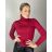 Langarm-Rollkragenpullover für Damen (uni sm) ITALIAN MODA IM919JM-5809-58 S / M Wein