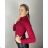 Langarm-Rollkragenpullover für Damen (uni sm) ITALIAN MODA IM919JM-5809-58 S / M Wein