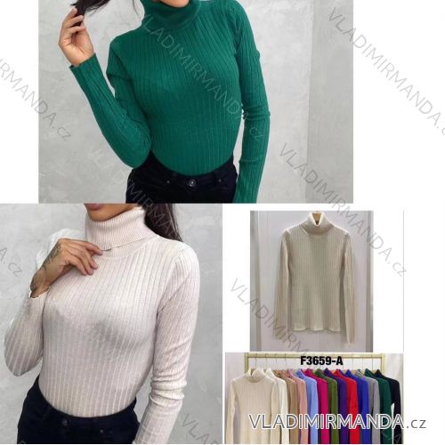 Langärmliger Rollkragenpullover für Damen (Einheitsgröße S/M/L) ITALIAN FASHION IMWK24F3659-A