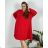 Shirt verlängert 3/4 Langarm Damen (L/XL/2XL ONE SIZE) ITALIAN FASHION IM423025 56/58 rot