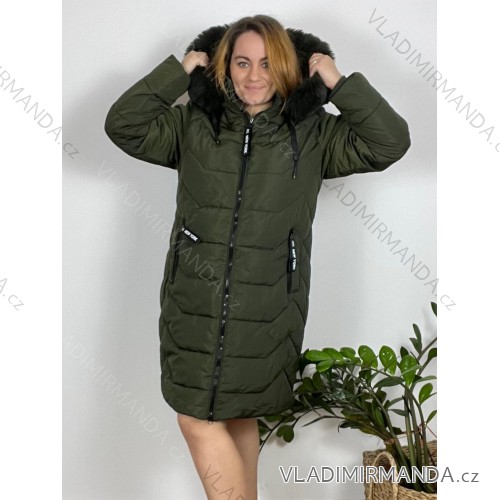 Übergroßer Wintermantel für Damen (3XL-7XL) SKORP HH-2408TO 5XL grünes Khaki