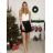 Damen Warmes Langarmkleid (L / XL ONE SIZE) ITALIAN FASHION IM421MIA -   schwarz -   S / M