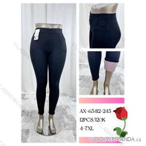 Lange isolierte Leggings für Damen in Übergröße (4XL-7XL) Qifeng QIF24AX-65412-245