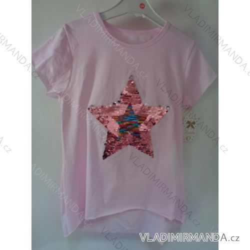 T-Shirt mit kurzen Ärmeln, das Bild der Kinder des Mädchens (4-14 Jahre) ändert ITALIAN MLADA Fashion 0329IMM
