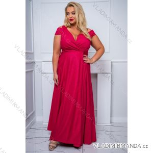 Damen Plus Size (42-46) langes elegantes ärmelloses Partykleid POLISH FASHION PMLBC23265-10