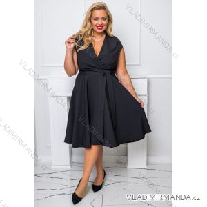 Damen Plus Size (42-46) langes elegantes ärmelloses Partykleid POLISH FASHION PMLBC23265-10