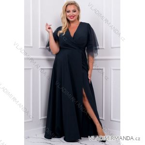 Damen Plus Size (42-46) langes elegantes ärmelloses Partykleid POLISH FASHION PMLBC23265-10