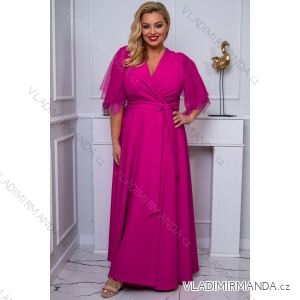 Damen Plus Size (42-46) langes elegantes ärmelloses Partykleid POLISH FASHION PMLBC23265-10