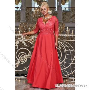 Damen Plus Size (42-46) langes elegantes ärmelloses Partykleid POLISH FASHION PMLBC23265-10