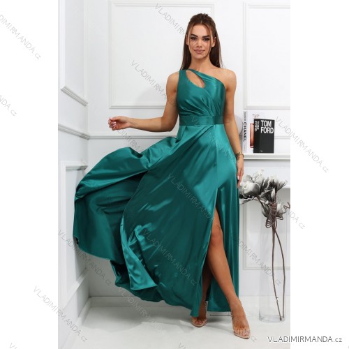 Langes formelles Kurzarmkleid für Damen (36-54) POLISH FASHION PMLMR23ALICE grün 38