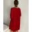 Elegantes Damenkleid mit langen Ärmeln (Einheitsgröße S/M) ITALIAN FASHION IMM23M6062 S/M/L rot