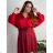 Eleganter Damen Bolero mit langen Ärmeln (S/M ONE SIZE) ITALIAN FASHION IM9235170 rot 56/58