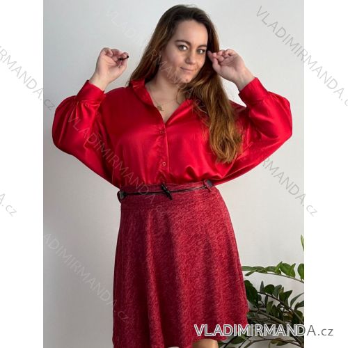 Eleganter Damen Bolero mit langen Ärmeln (S/M ONE SIZE) ITALIAN FASHION IM9235170 rot 56/58
