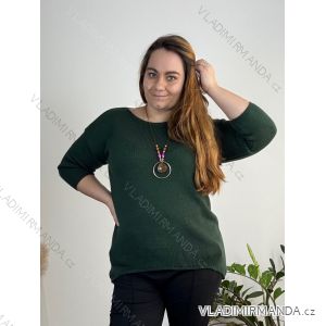 Strickpullover mit Anhänger Langarm Damen (L/XL/2XL ONE SIZE) ITALIAN FASHION IM423590