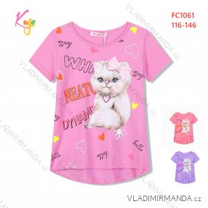 T-Shirt Kurzarm Kinder Jugend Mädchen (116-146) KUGO WT0890