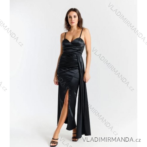 Langes trägerloses Pailletten-Partykleid für Damen (Einheitsgröße S/M) ITALIAN FASHION IMPSH233348