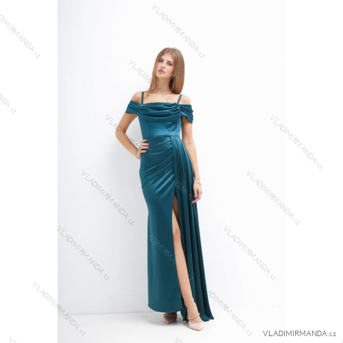 Langes trägerloses Pailletten-Partykleid für Damen (Einheitsgröße S/M) ITALIAN FASHION IMPSH233348