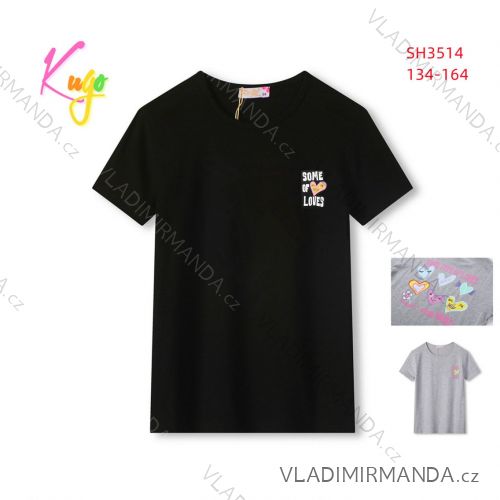 Kurzarm-T-Shirt für Mädchen (134-164) KUGO FL1209