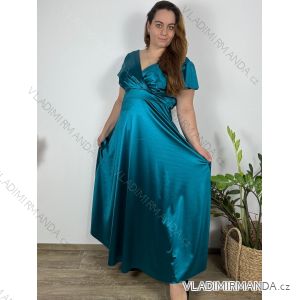 Langes, lässiges Kurzarmkleid für Damen (Einheitsgröße S/M) ITALIAN FASHION IMPSH246540XL/DUR