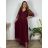 Kleid Kurzarm Damen (Uni L-2XL) ITALIENISCH MODA IMS25STELLA