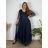 Kleid Kurzarm Damen (Uni L-2XL) ITALIENISCH MODA IMS25STELLA
