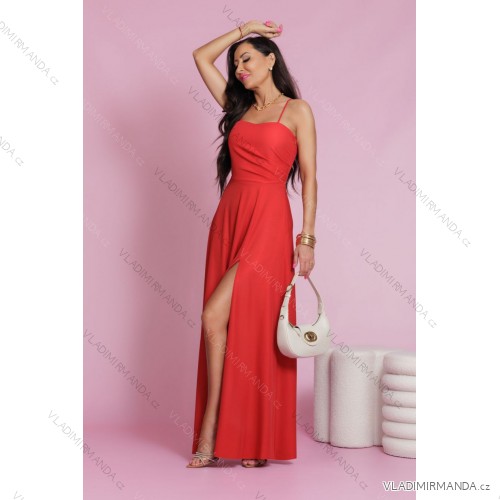 Trägerloses Partykleid aus Tüll für Damen (S/M/L ONE SIZE) ITALIAN FASHION IM923001 rot 34