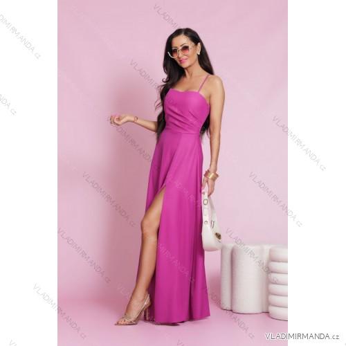 Trägerloses Partykleid aus Tüll für Damen (S/M/L ONE SIZE) ITALIAN FASHION IM923001 růžová fuchsiová 34