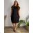 Kurzarmkleid für Damen in Übergröße (L-3XL) POLISH FASHION PMF20013 50 schwarz
