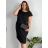 Kurzarmkleid für Damen in Übergröße (L-3XL) POLISH FASHION PMF20013 50 schwarz