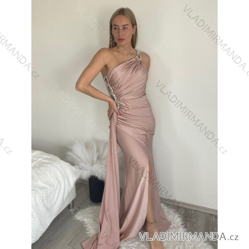 Langes, elegantes Party-Langarmkleid für Damen (S-XL) FRENCH FASHION FMPEL23CECILE -   pink -   M