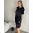 Elegante Hose mit Gürtel für Damen (S/M/L ONE SIZE) ITALIAN FASHION IM425057 48/50 schwarz