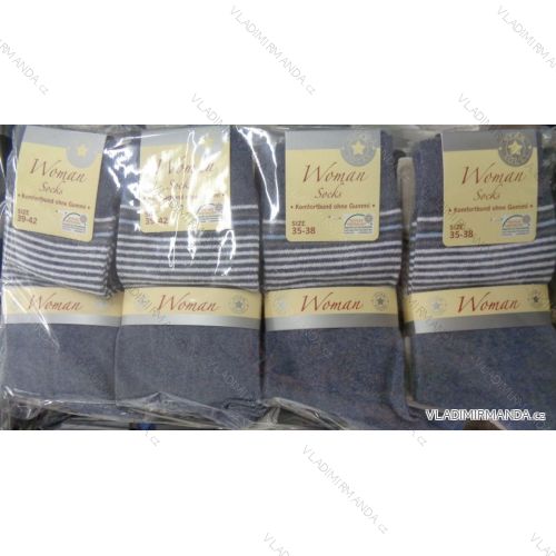 Socken schwacher klassischer Damenstreifen (35-42) VIRGIN GERMANY H-3304
