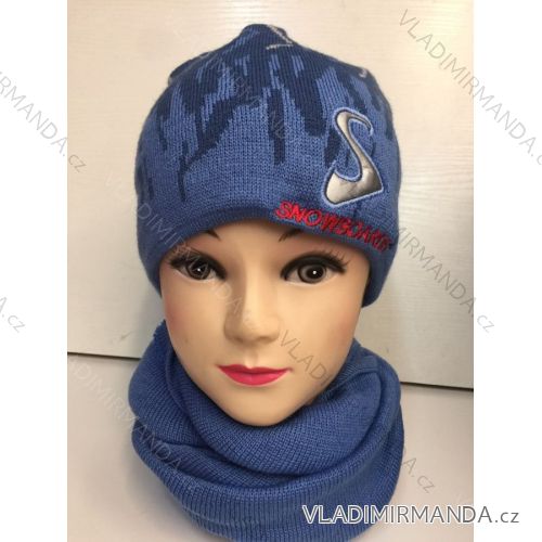 Set Mützen Halskette Winter Teen Boy (9-16 Jahre) POLSKÁ VÝROBA POL117108
