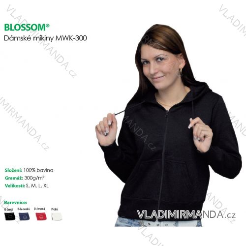 Sweatshirt mit Kapuze und Reißverschlussblüte (s-xl) MWK-300
