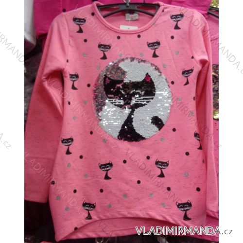 T-Shirt warme lange Ärmel mit Kinder Pailletten und Teenager (128-164) TUZZY TURKEY MODA TM217058
