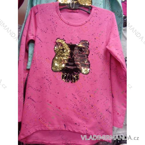 T-Shirt warme lange Ärmel mit Baby Pailletten und Teenager-Mädchen (128-164) TUZZY TURKEY MODA TM217059
