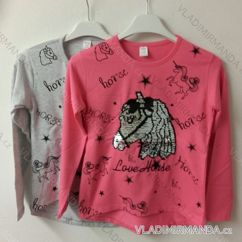 T-Shirt Kurzarm mit Pailletten Kinder (104-128) TUZZY TURKEY MODA TM217069
