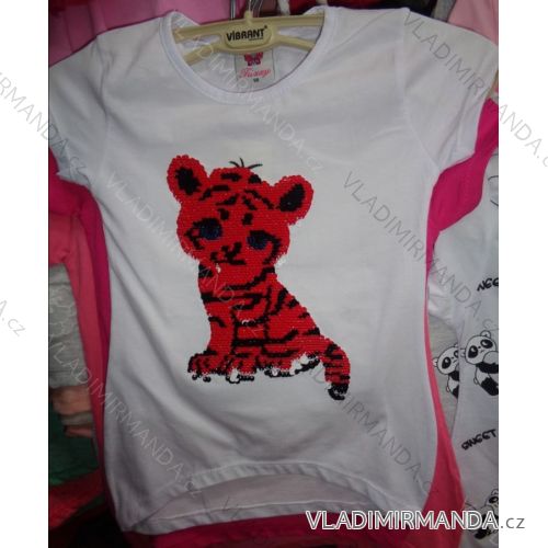 T-Shirt Kurzarm mit Pailletten Kinder (98-128) TUZZY TURKEY MODA TM218004
