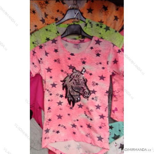 T-Shirt Kurzarm mit Pailletten Baby Teenager Mädchen (128-164) ZEYREK TURKEY MODA TM218019
