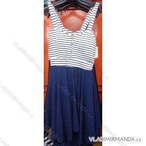 Kleid ärmellose Streifen Damen (uni sl) ITALIENISCHE MODA IM718120
