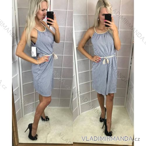 Sommer-Frauenkleid (uni sl) ITALIENISCHE Mode IM918143
