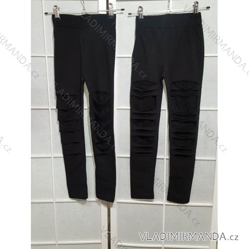 Leggings dünnes langes Welpenmädchen mit Spitze und Brennnessel zerrissen (140-164) ITALIENISCHER MLADA-MODUS VON DER TÜRKEI IM227-2
